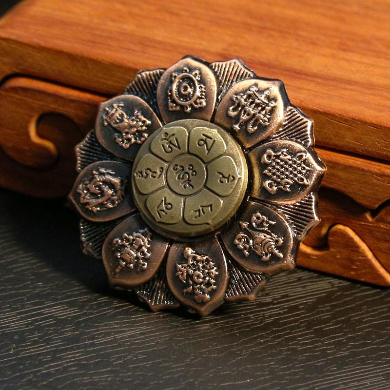 Lotus Flower Fidget Spinner Metal Hand Spinner for Autism Rotation Anti Stress Toys Fidget Toys Kids Children Gifts