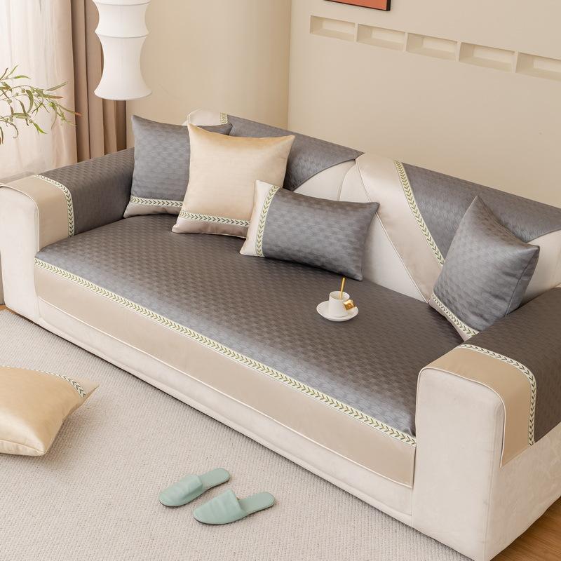 

New Summer Sofa Cushion Ice Silk Mat Seat Cushion Non-Slip Sofa Cover Cloth Towel Summer Cushion 70*70cm