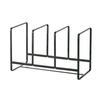 Kitchen Countertop Dish Storage Rack Heavy Duty Carbon Steel Plate Pan Pot Lid Drying Rack Multifunctional Vinyl Record Organizer Holder