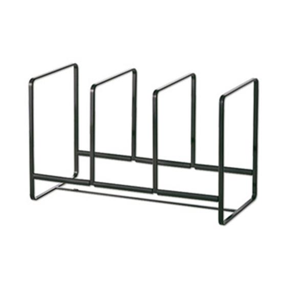 Kitchen Countertop Dish Storage Rack Heavy Duty Carbon Steel Plate Pan Pot Lid Drying Rack Multifunctional Vinyl Record Organizer Holder