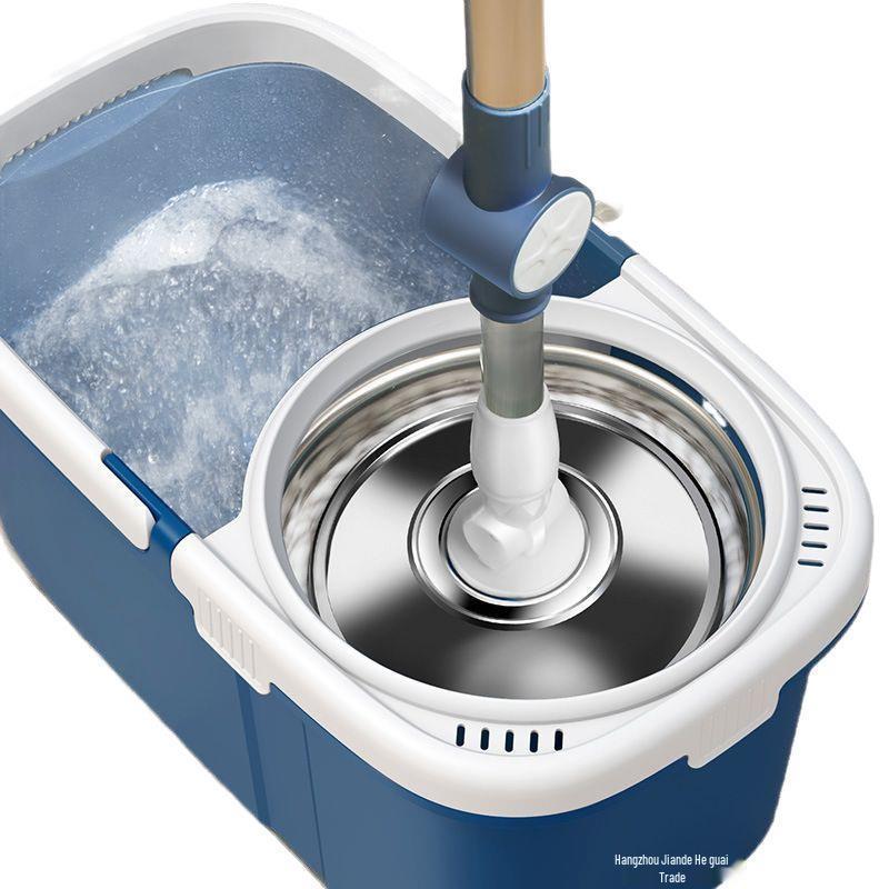 Spin Mop 2025: Dual Wet/Dry Self-Wringing Bucket System, Hands-Free Cleaning Solution
