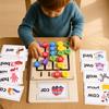 Wooden Word Spelling Movement Game - Movable Letter Blocks Suitable For Children's Spelling And Fine Motor Skills Development