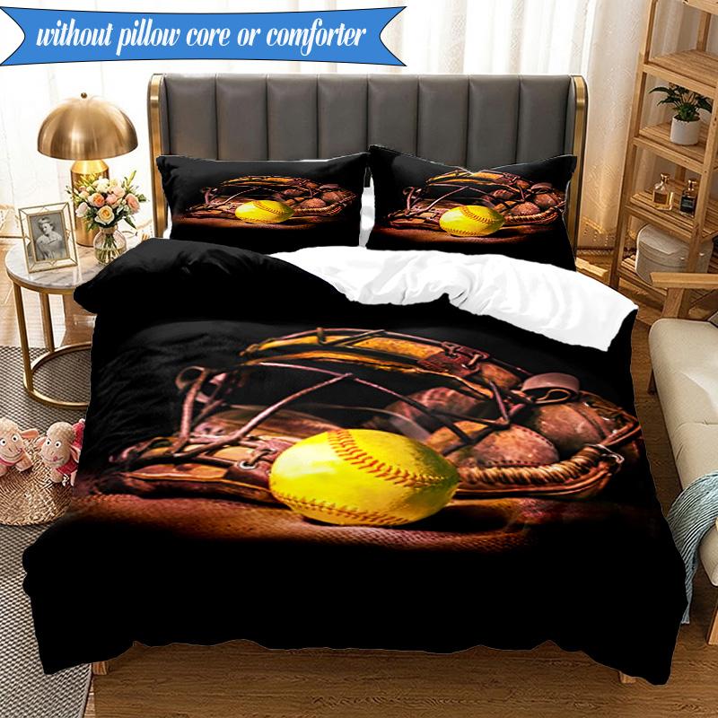 Baseball Passion And Heritage 3pcs K-pop Music Group Bedding set,Ideal for Bedroom, Dormitory,Including Duvet Cover And 2pcs Pillowcases,Fan Gifts