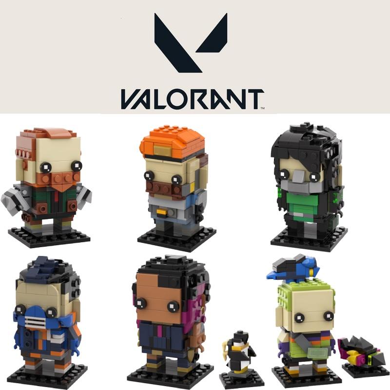 Gobricks Moc Valorant Vertragskopf Miniaturfigur Bauspielzeug