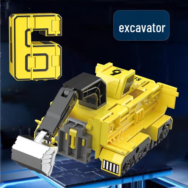 Children's Transforming Number Robot Toy Combiner – Assembled Autobot