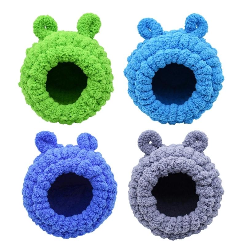 Bird Nest Hanging Bed for Cage Winter Warm House Plush Tent Parrot Snuggle Hideout for Sleeping Playing & Rest