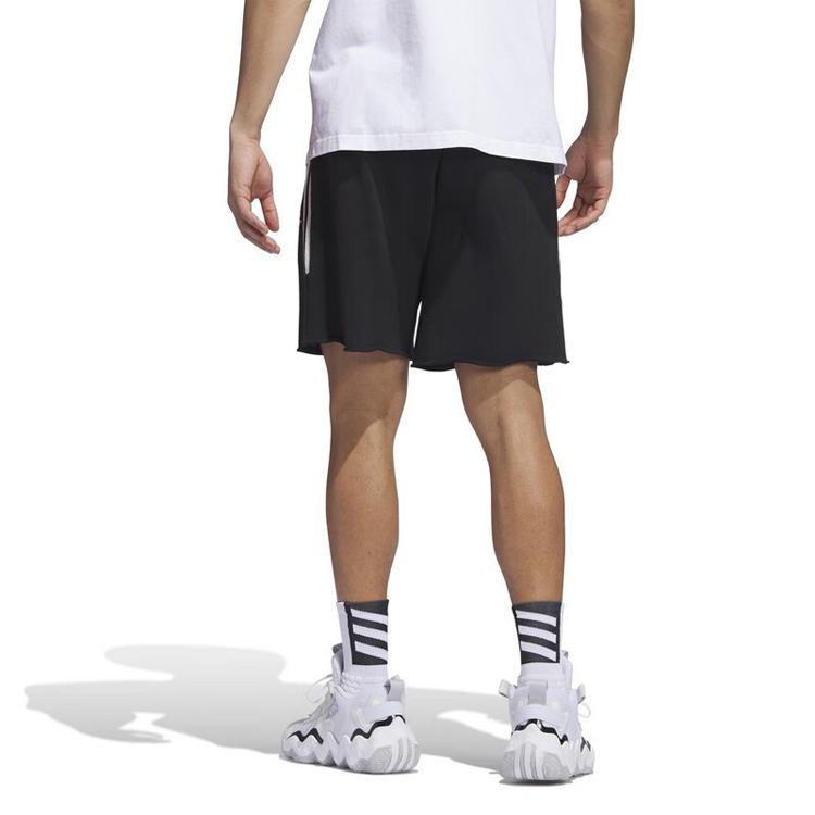 adidas Mid-Rise Striped Straight-Leg Sports Shorts Men Bottoms Black IL1614