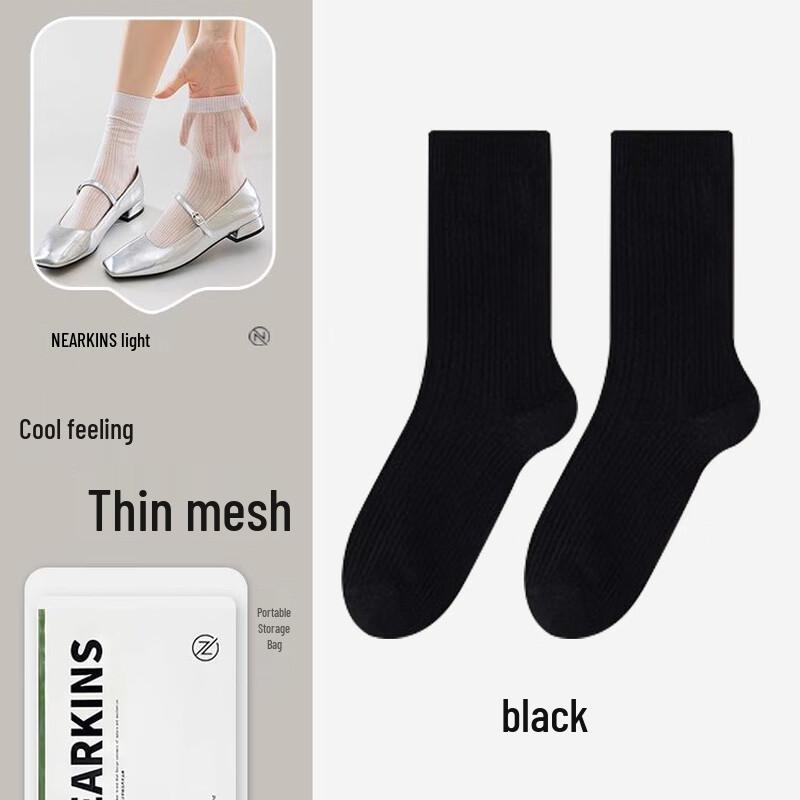 NiQing Women s Summer Breathable Mesh Ballet Scrunch Socks