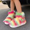 New Fluffy Boots Children's Winter Warm Plush Low Boots Cute Versatile Snow Boots