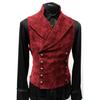 Casual Autumn and Winter Men's Suit Stand Collar Suede Double Breasted Jacket Vest