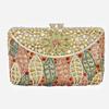 Rhinestone Evening Bag Gold/Silver/Champagne Wedding Bridal Clutch Leaves Women Dinner Prom Clutches Purses Lady Crystal Purses