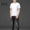 Short Sleeve Men Top Summer T-shirt Plus Size Solid Color Round Neck Inner Sleeves Mid Length Good Breathability Pullover Bottoming Shirt