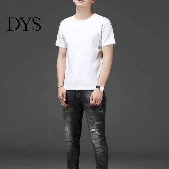 Short Sleeve Men Top Summer T-shirt Plus Size Solid Color Round Neck Inner Sleeves Mid Length Good Breathability Pullover Bottoming Shirt