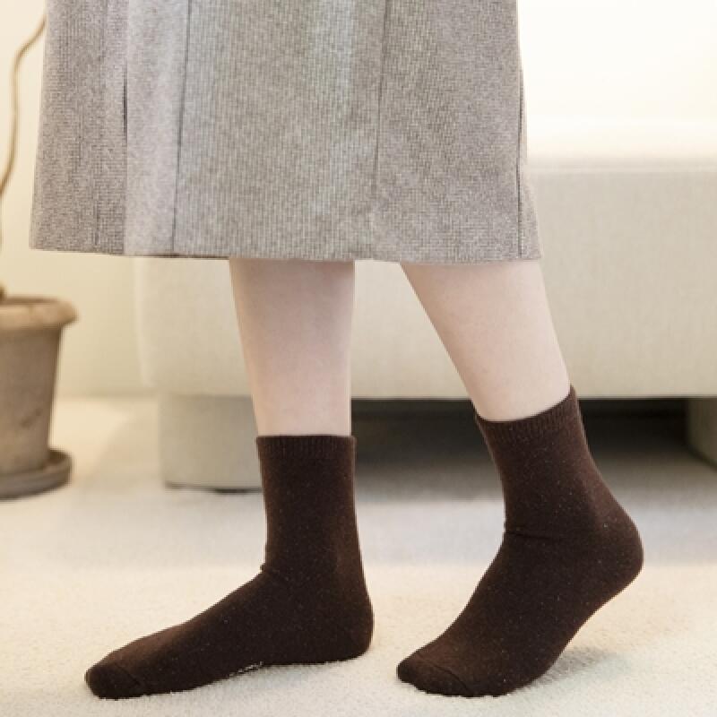 Lambswool Bokashi Socks - Brown 225mm~255mm (for women)