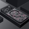 Cherry Bowknot Patterned Magnetic Phone Case For iPhone 17e 17 Pro Max 16 15 14 13 Pro Max 16e 11 For Magsafe Acrylic Back Cover