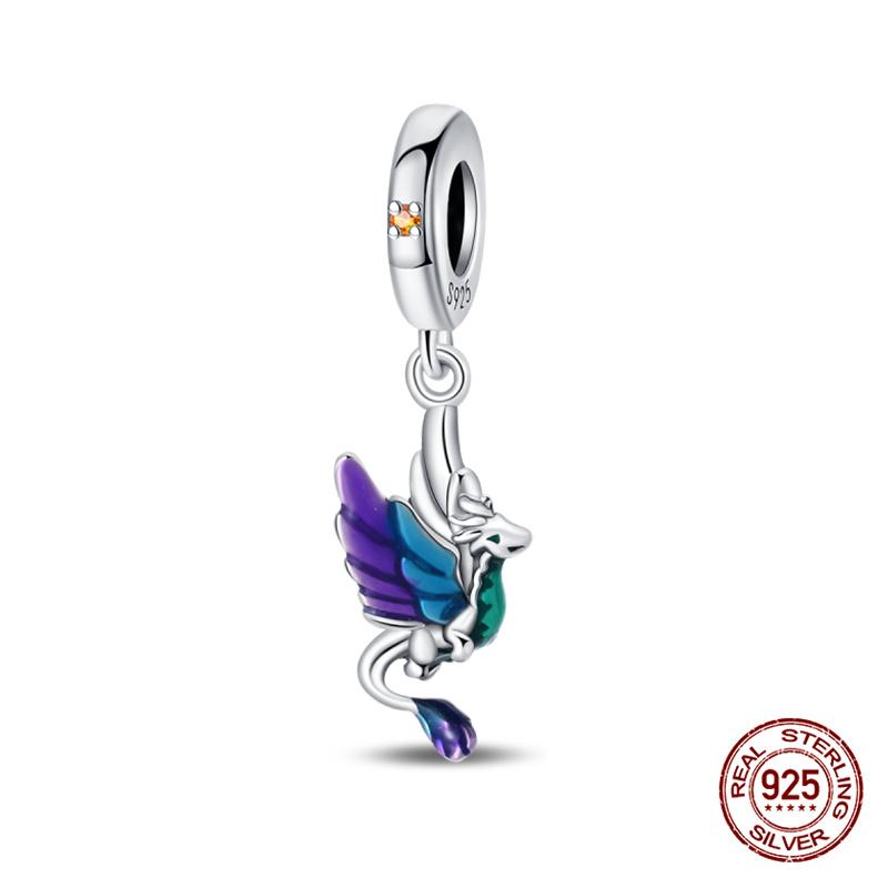 Original Charms Copper Luminous Chameleon Charms Beads Fits 3Mm Original Bracelet For Women Diy Fine Jewelry Gifts