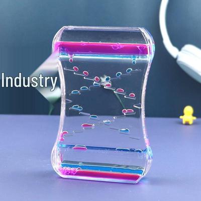 Creative Dynamic Oil Drop Toy Plastic Funnel Liquid Hourglass Student Gift Ornament