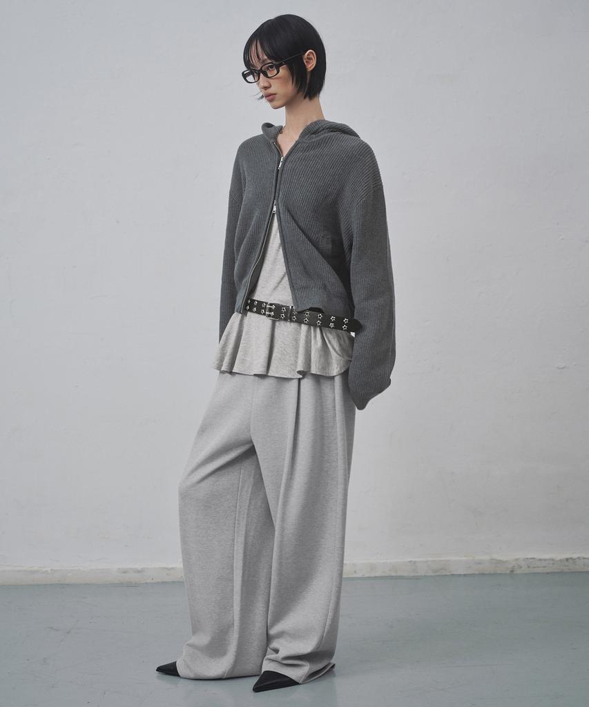 MUSINSA STANDARD WOMAN Women'S Double Knit Balloon Sweatpants [Medium Grey]