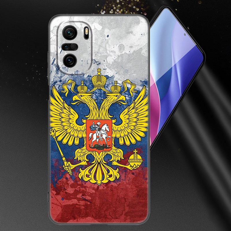 Russia Russian Flags Emblem Phone Case For Xiaomi Mi POCO X3 NFC GT M4 M3 12 11T 10T Pro A3 11 Lite NE 5G 12X 11i F3 Black Cover