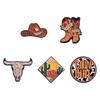 Bow Strawberry Cowgirl Boot Enamel Pins Western Aesthetic Pink Cute Brooches Lapel Badge Fashion Jewelry Gifts for Friends
