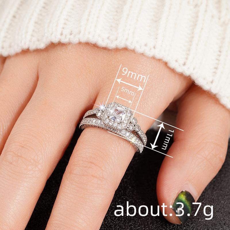 Geometric Design Timeless Womens Ring With Exquisite Zircon Embellishment In Premium White Gold And Gold Finishes Ideal Any For