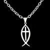 Kresťanský symbol Ryba Ichthys Prívesok Náhrdelník Dĺžka 45 cm