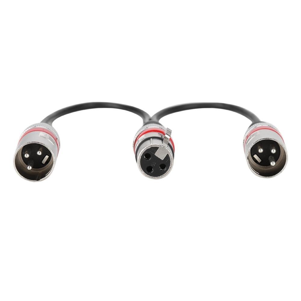 30cm Length XLR Female To Dual Male Splitter XLR Splitter Cable for Canon For Microphones