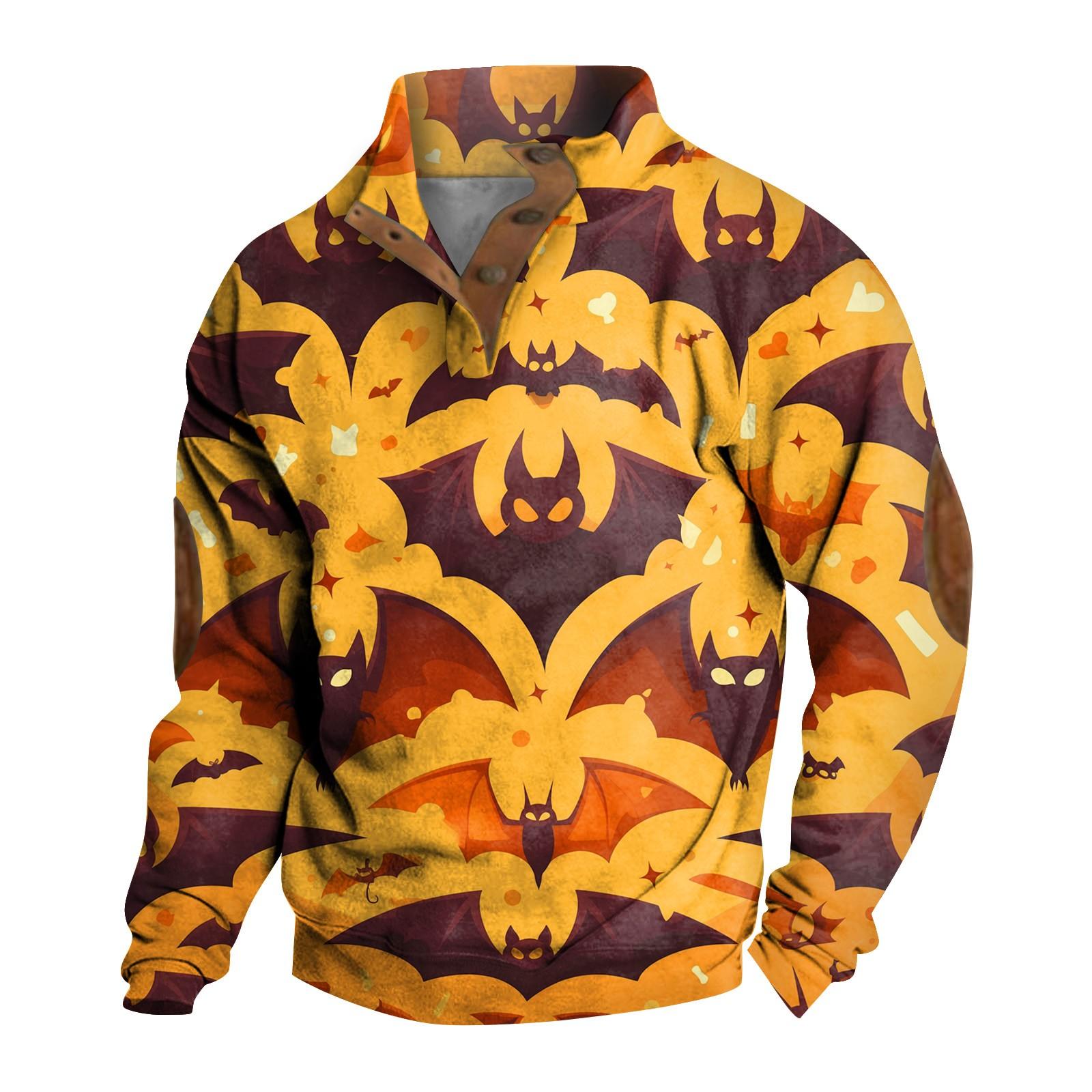 Весенне-осенняя мужская толстовка с воротником-стойкой на открытом воздухе, повседневные свитера, топы XXL оранжевый