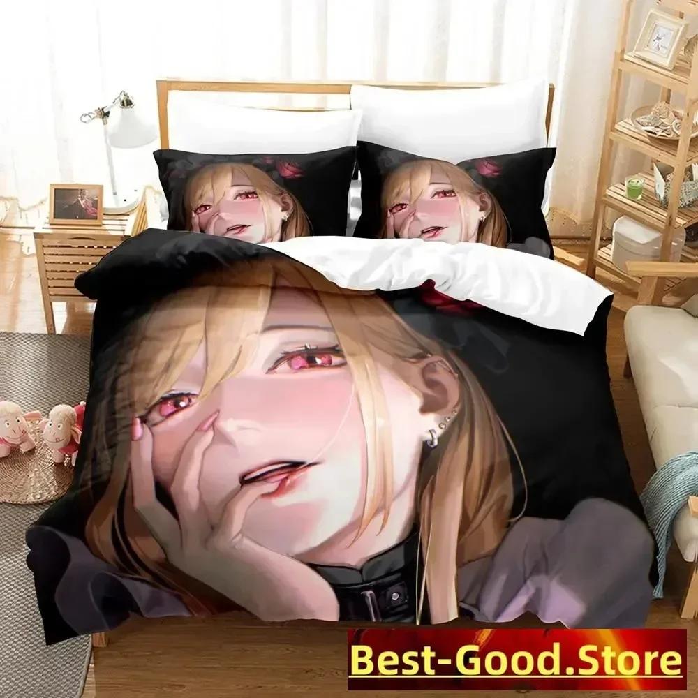 Marin Kitagawa Bettwäsche-Set Einzelbett Twin Full Queen King Size Bettwäsche-Set Erwachsener Kinderzimmer Bettbezug-Sets Anime Bettwäsche-Set