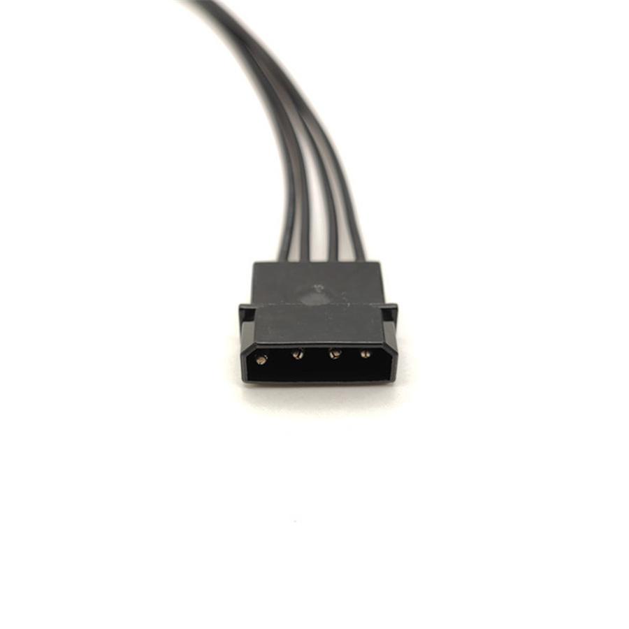 PC Server 4pin IDE Molex 1 To 5 SATA 15pin Splitter Hard Drive HDD SSD Power Supply Cable Cord 18AWG