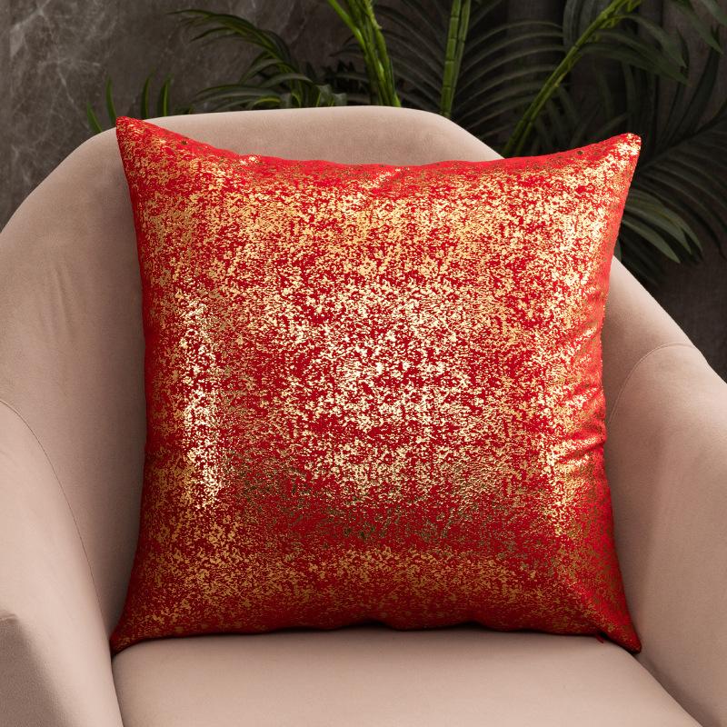 New Design Golden Velvet Cushion Cover 45x45cm Decorative Sofa Pillow Cover PillowCase Pattern Quality Luxury Cushion