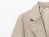 2025 Fall/Winter Women's Elegant Waist-Cinching Wool Blend Coat with Padded Shoulders