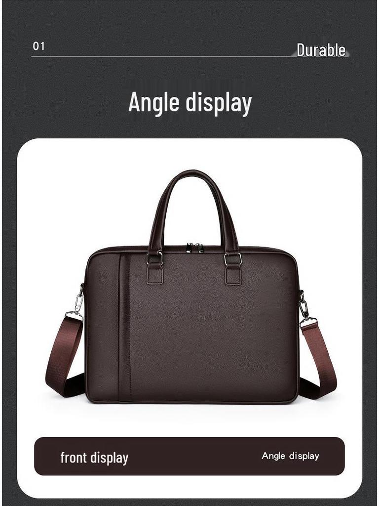 14-15 Inch Crossbody Briefcase: Large Capacity Laptop Bag