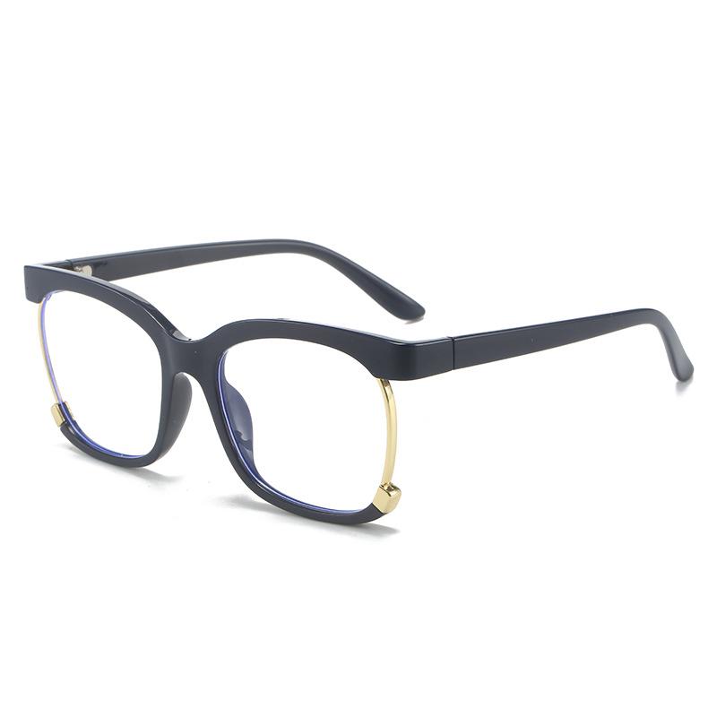 Large Frame Flat Glasses, Personalized Rainbow-Colored Glasses Frame, Can Be Equipped With Myopia Glasses, Glasses Frame