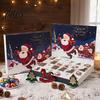 Holiday Party Supplies Christmas Countdown Gift Packaging Box, Xmas Advent Calendar with 24 Present Boxes Slots, DIY Fillable Empty Storage