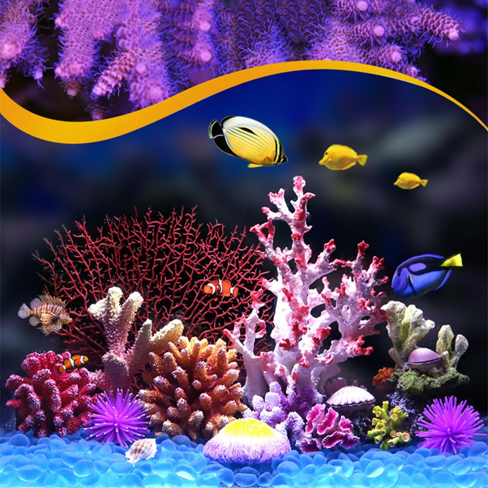 Yapay Mercan Akvaryum Dekorasyonu Deniz Yıldızı Taklidi Reçine Resif Manzarası Akvaryum Dekorasyonu El Sanatı Masa Üstü Dekorasyonu