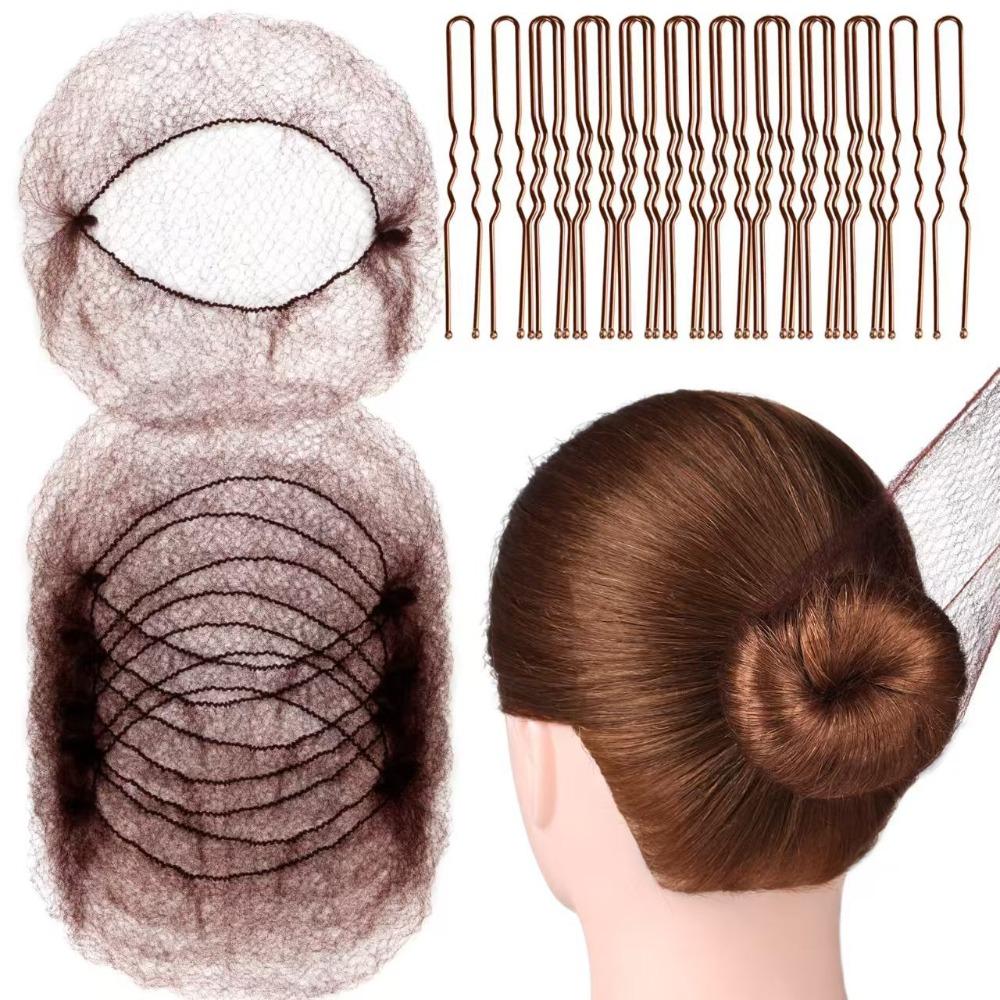 Elastic Mesh U Shaped Hair Pins Invisible Updo Headwear High Quality Waved Clips  Sleeping