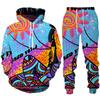 Frühling Herbst Afrikanischer Stil 3D Druck Trainingsanzug Set Mann Frau Hoodie + Hose 2-teilige Sets Dashiki Ethnisch Lässig Pullover Streetwear