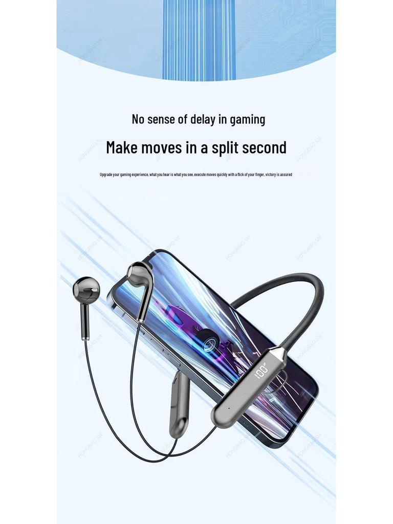 Wireless Sports Neckband Bluetooth Headphones with Long Battery Life, Universal Fit, Non-Slip Design