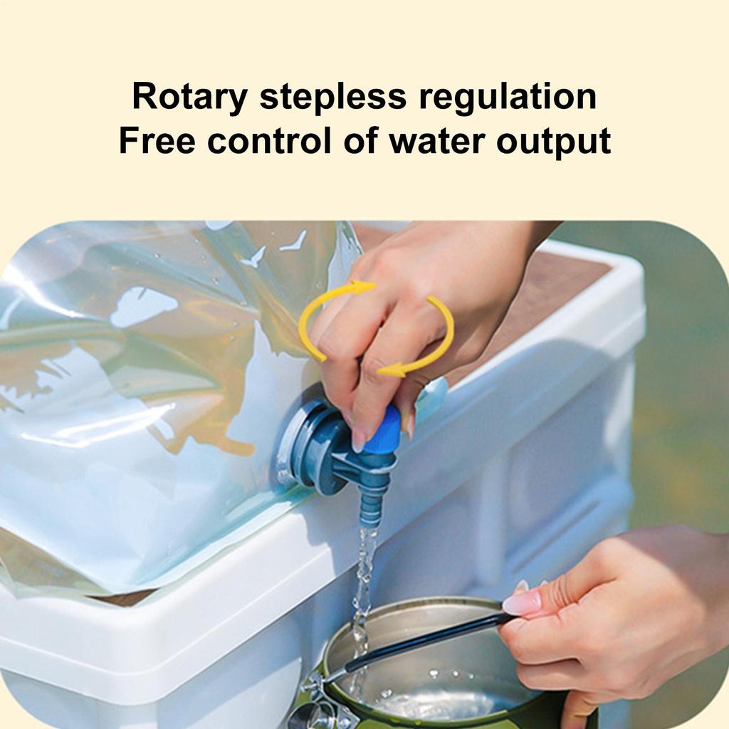 Outdoor Folding Water Bag with Faucet 8L Camping Water Bag Hiking Large Capacity Food Grade Portable Water Storage Bag