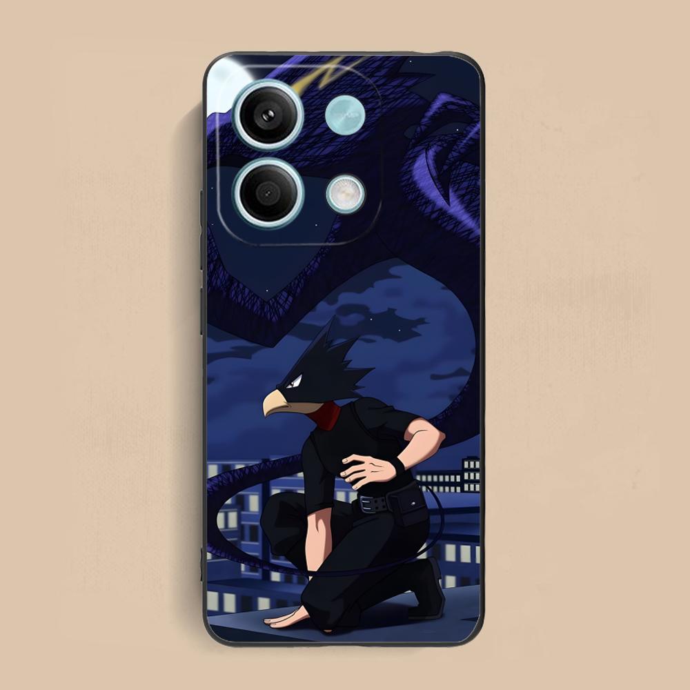 MHA Tokoyami Mobile Phone Case for Xiaomi Redmi Note 14 13 12 11 S Pro Plus 4G 5G Colorful Printing Cover Pretty Luxury Cover