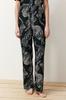 Women's Fashion Anthracite Animal Patterned Viscose Woven Pajama Set