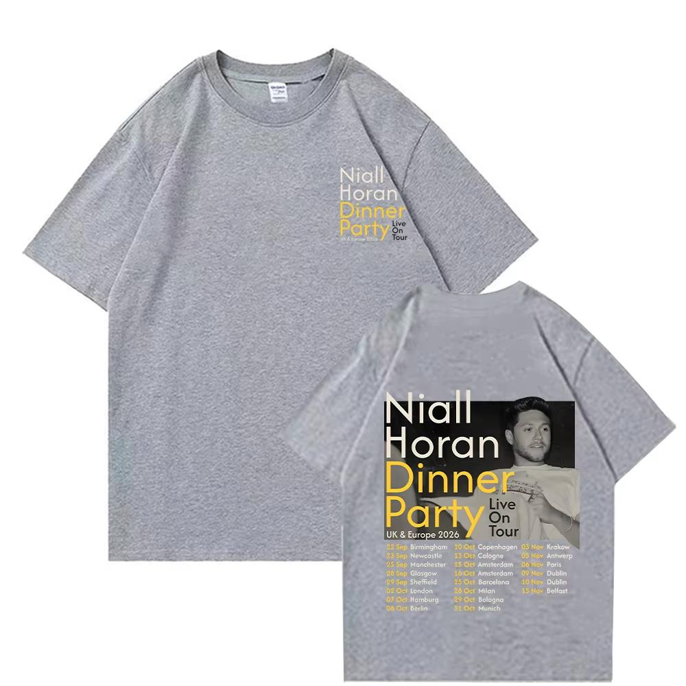 Niall Horan Cena 2026 Tour Casual Unisex Donna Maglietta Unisex Girocollo Manica Corta Y2k Oversize Moda Popolare T-shirt