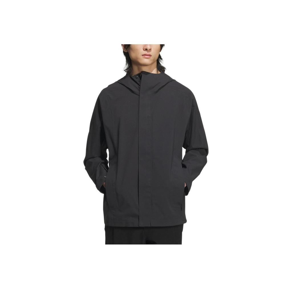 Adidas Martial Series Hooded Zip-Up Long Sleeve Waterproof Windproof Breathable Jacket Men Jackets Black JI8696