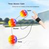 Colorful Bouncy Balls High Elasticity with Wristband Rubber Hand Ball Hole Ball Wrist Return Ball Rubber Sport Ball with Strap Bouncy Ball