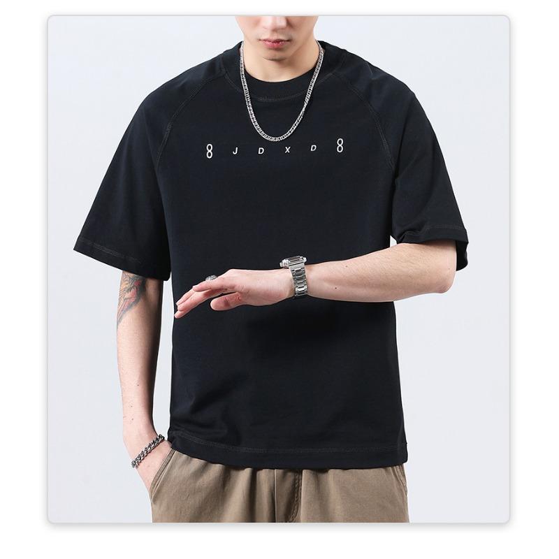 Latest Summer High-density Knitted Comfortable Fit Printed Mens T-shirt Short-sleeved