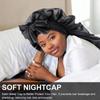 Elastic Long Sleeping Hat Smooth Night Sleep Cap Casual Women's Bonnet  Long Hair