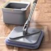 Yousheng 360 Degree Rotating Square Mop Bucket Set with Self Separation System Retractable Handle Wet Dry Microfiber Cleaning Mop