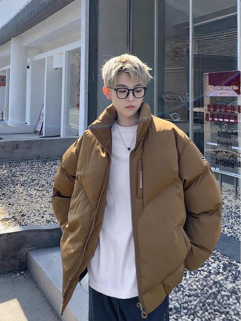 Unisex American Hip Hop Cotton Jacket - Winter Oversized Trendy Outerwear, High-End Warm Coat