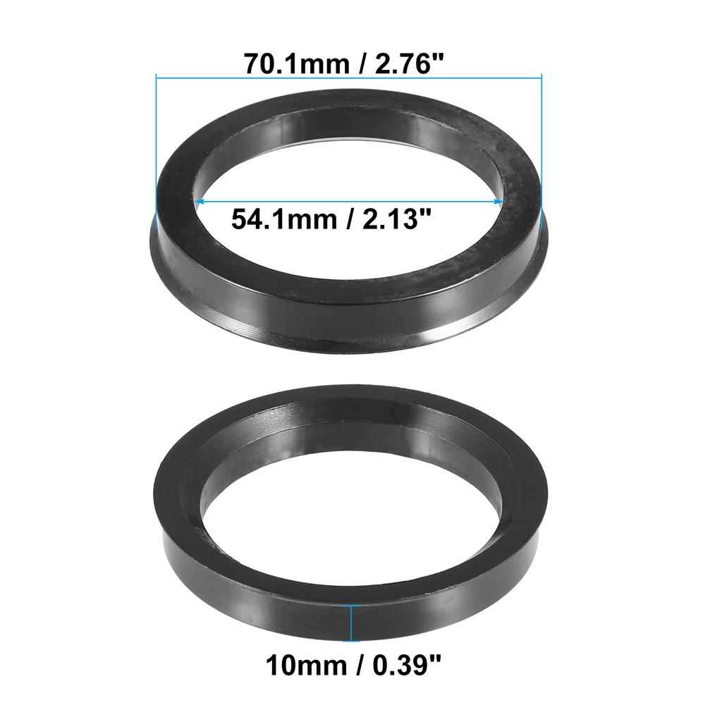 X Autohaux 4pcs Plastic Car Wheel Hub Centric Rings Wheel Bore Center 70.1-54.1 70.1-56.1 70.1-56.6 70.1-66.1 70.1-66.6 Valve Stems 1